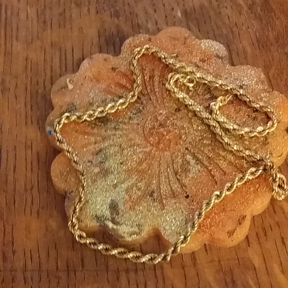 Gold rope necklace